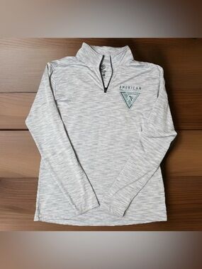 American Fighter Men 2XL Blue Quarter Zip Pullover Hydrocore Premium Athletics